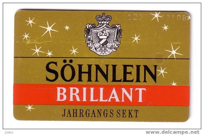 CHAMPAGNE ( Germany Rare Card ) Champán - Champagner - Sekt - Schaumwein - Wine - Vin - Vino - SOHNLEIN BRILLANT 7000 Ex - Lebensmittel