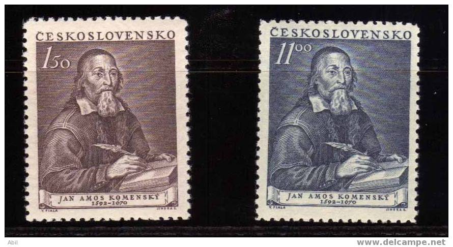 Tchécoslovaquie 1952 N° Y.T. :  629 Et 630* - Unused Stamps