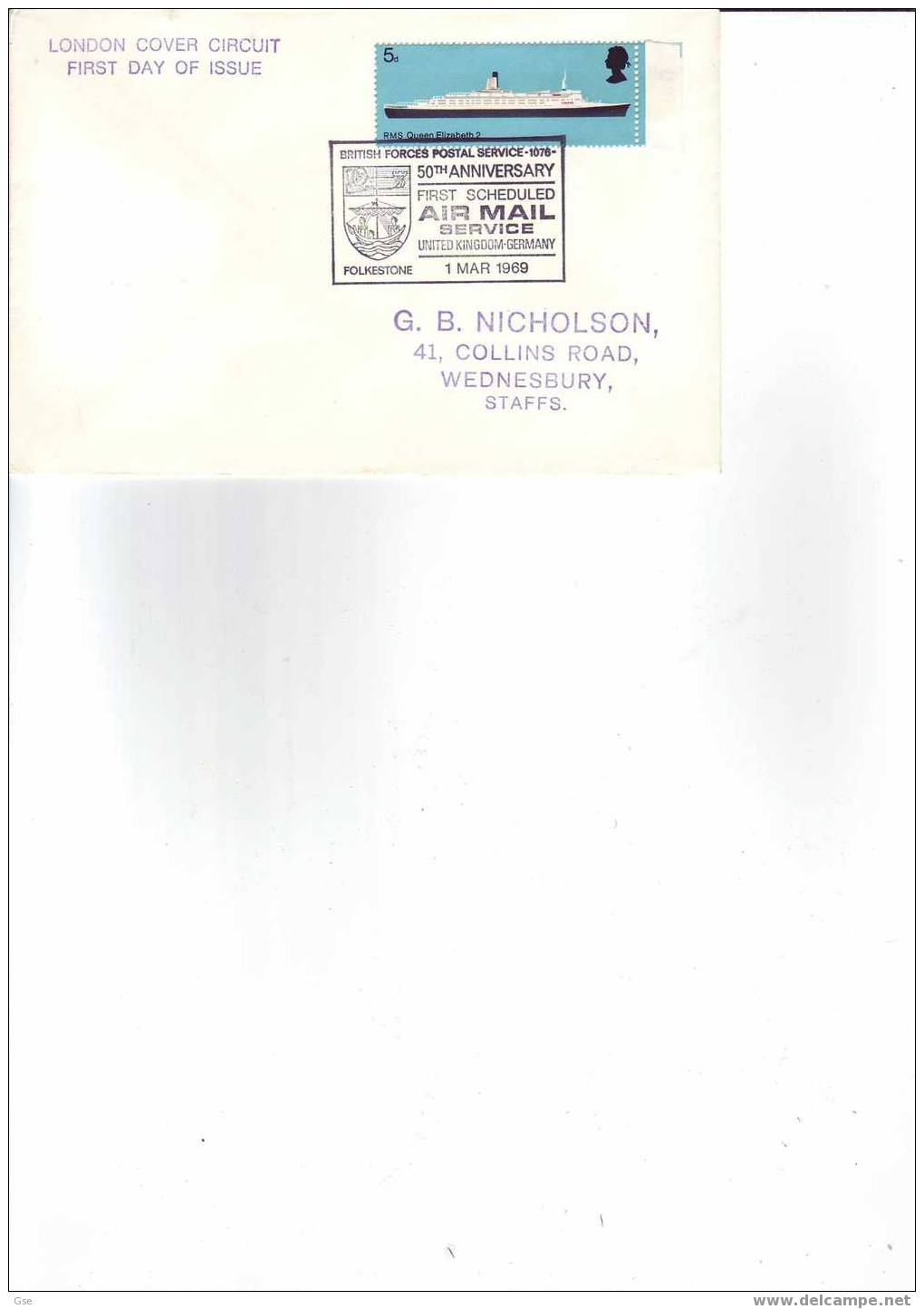 GRAN BRETAGNA 1969 - Annullo Speciale Illustrato - Servizio Postale - Maritime