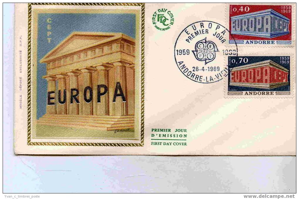 ANDORRE  FIST DAY COVER  ENVELOPPE PREMIER JOUR  EUROPA - FDC