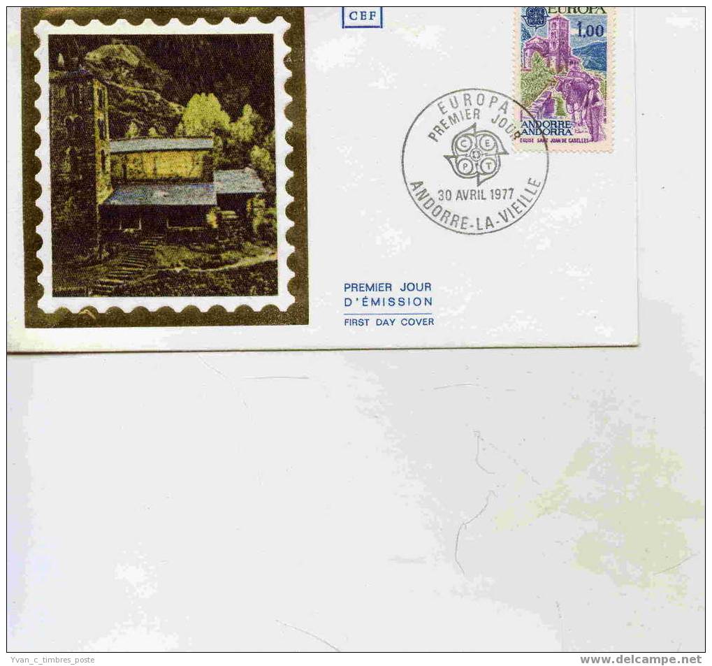 ANDORRE  FIST DAY COVER  ENVELOPPE PREMIER JOUR  EUROPA - FDC