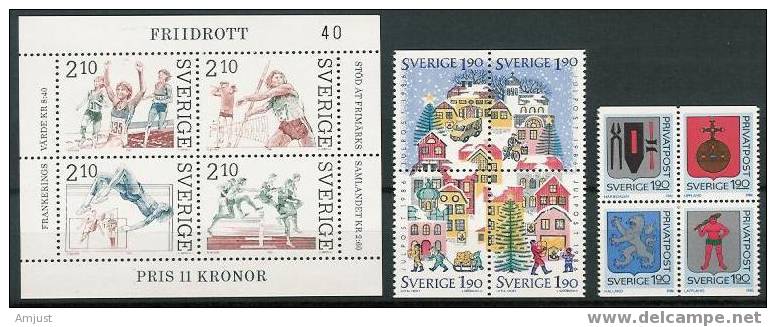 Suède Lot Timbres ** 1986 - Collezioni