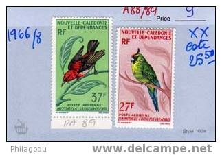 Nouvelle Calédonie 1966-68, Oiseaux N° Avion 88 /89 Neuf, ++ (25742**) - Parrots