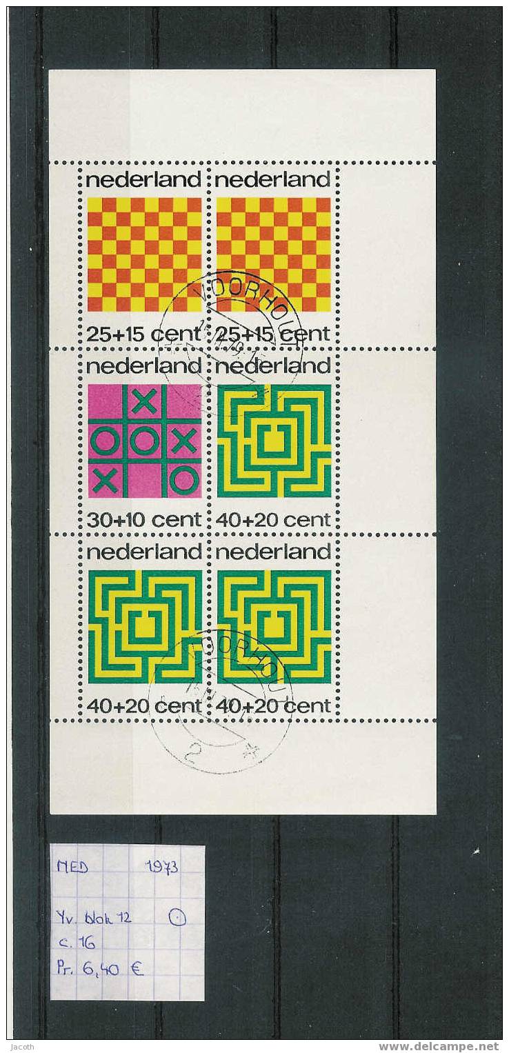 Nederland 1973 - YT Blok 12 (gest./obl./used) - Blocks & Sheetlets