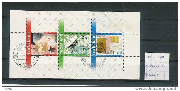 Nederland 1981 - YT Blok 22 (gest./obl./used) - Bloks