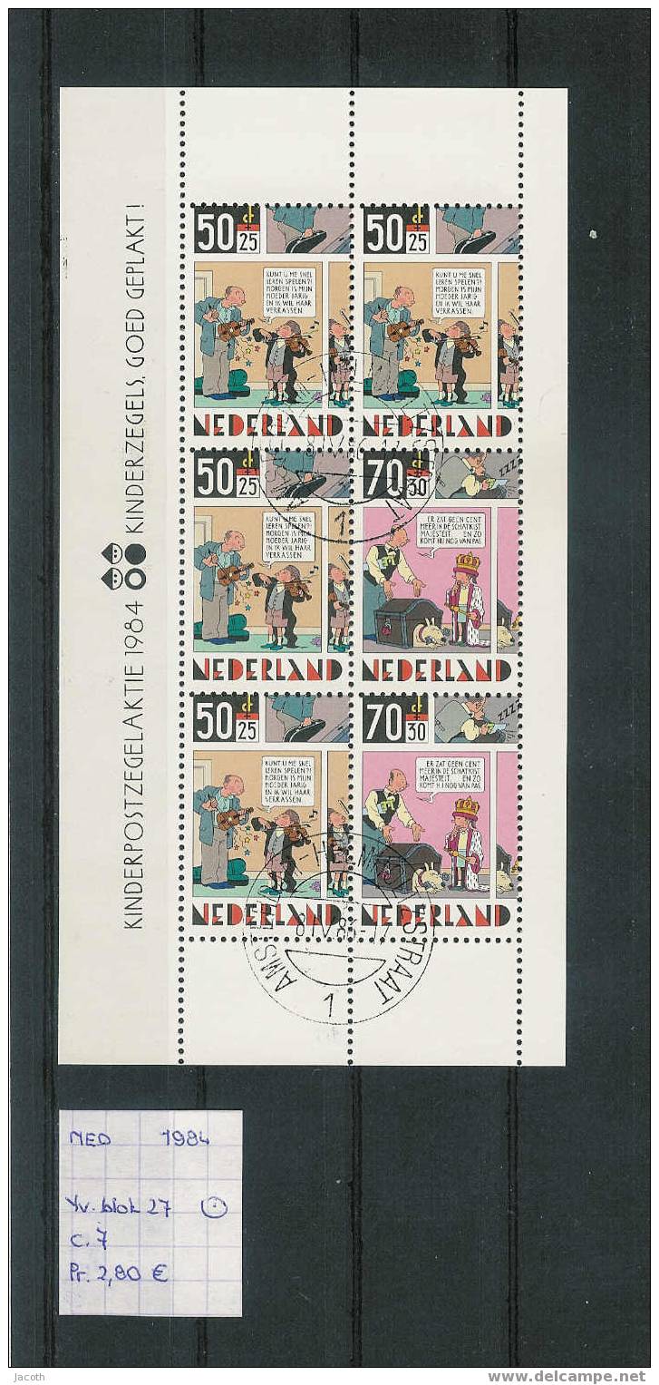 Nederland 1984 YT Blok 27 (gest./obl./used) - Blocs