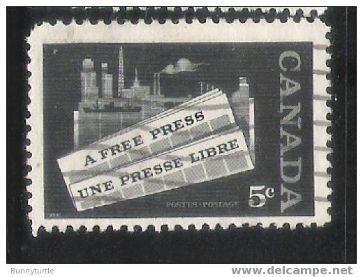 Canada 1958 Canadian Press Importance Of Free Press Used - Used Stamps