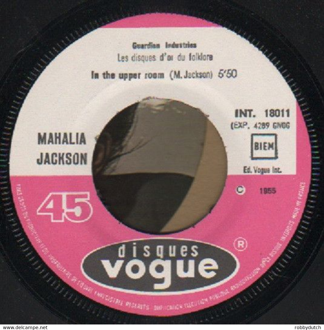 * 7" EP * MAHALIA JACKSON - IN THE UPPER ROOM (1965 Ex!!!) - Chants Gospels Et Religieux