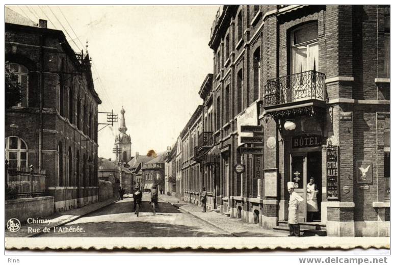 Chimay Rue De L'Athénée Gelopen Kaart 1942 - Chimay