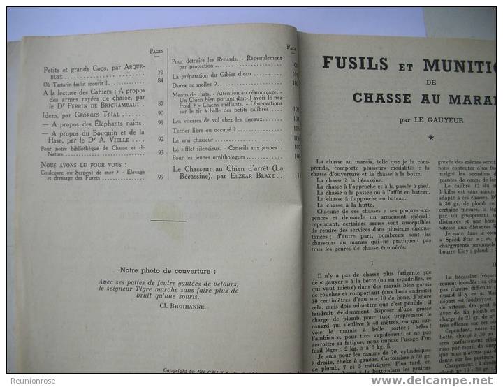 Les Cahiers De CHASSE ET DE NATURE N° 9 Du 1er Tri 1952 Dirigés Par Tony BURNAND.. - Fischen + Jagen