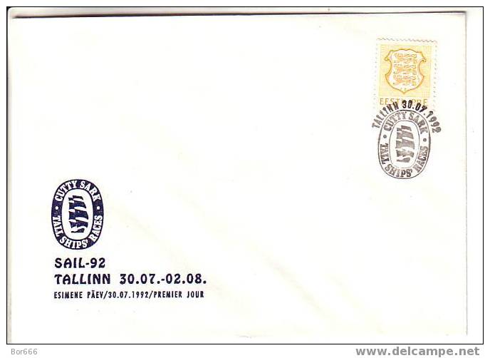 GOOD ESTONIA Special Stamped Cover 1992 - TALL SHIPS RACES - CUTTY SARK - Marittimi