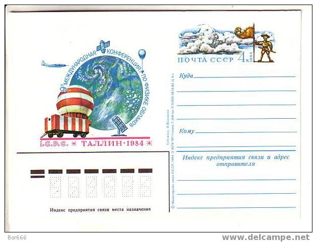GOOD USSR Postal Stationery 1984 - ICPC - International Cloud Physics Conference 1984 - Tallinn / Estonia - Climat & Météorologie