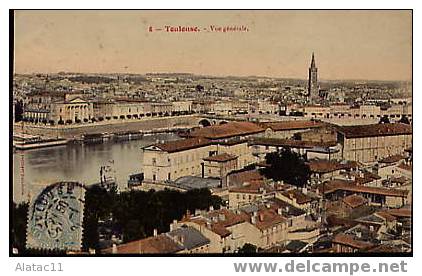 TOULOUSE  Vue Générale ( Carte Colorisée ) - Toulouse