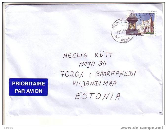 GOOD Postal Cover POLAND - ESTONIA 2006 - Architecture (12) - Storia Postale