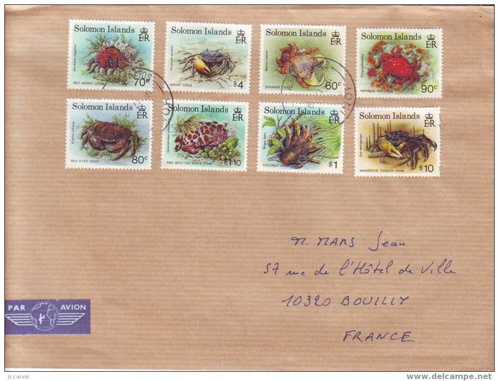 Solomon Islands - Crabes - Sur Lettres - Schalentiere