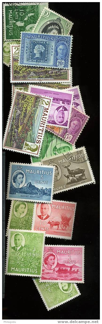 MAURICE MAURITIUS Petit Assortiment Timbres Anciens - Maurice (1968-...)