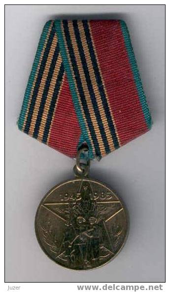USSR: Medal For 40th Year Of Victory In WW II - Labour - Rusia