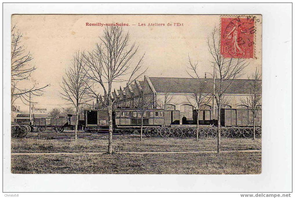 10  ROMILLY SUR SEINE Les Ateliers De L'Est   Wagons - Romilly-sur-Seine