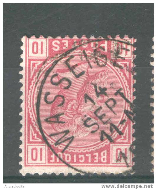 Timbre No 38 Cachet Simple Cercle WASSEIGES  --  4/833 - 1883 Leopold II