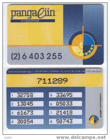 Estonia: BankLine Banking Card From Hoiubank - Krediet Kaarten (vervaldatum Min. 10 Jaar)