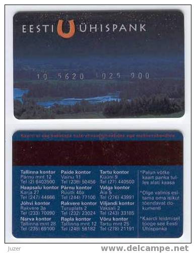 Estonia: Account Card From Uhisbank (2) - Credit Cards (Exp. Date Min. 10 Years)