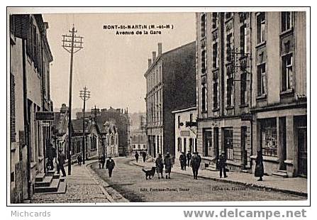 CPA 54 MONT ST MARTIN - Avenue De La Gare - Mont Saint Martin