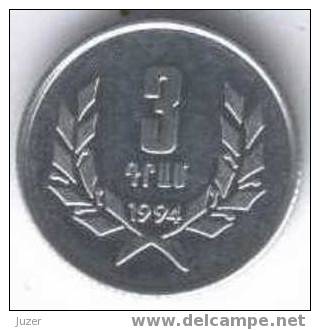 Armenia: 3 Dram (1994) - Arménie