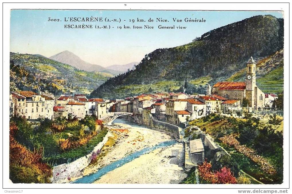 06 - L´ESCARENE - 19 Km. De Nice. Vue Générale. - Couleur - L'Escarène