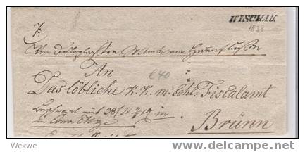 530 / OESTERREICH – Vorphila 1838 – Wischau - ...-1850 Voorfilatelie