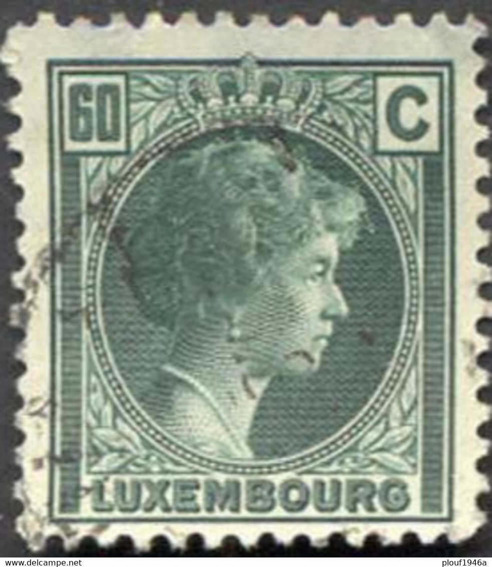 Pays : 286,04 (Luxembourg)  Yvert Et Tellier N° :   173 (o) - 1926-39 Charlotte Rechterzijde