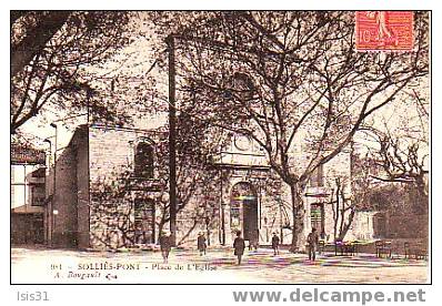 Dép 83 - Réf : 125 - Sollies Pont - Place De L´église - Bon état - Sollies Pont