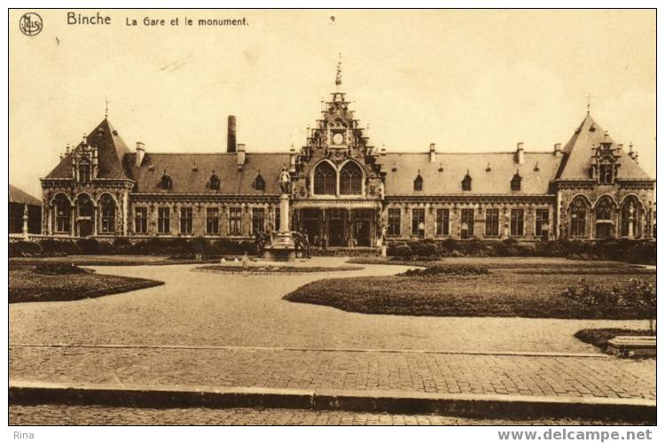 Binche-La Gare Et Le Monument Bourgeois,Edituer,Grand'Place ,48,Binche - Binche