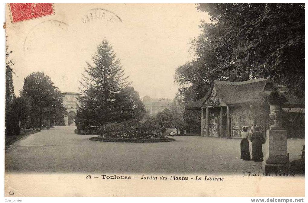 31 TOULOUSE Jardin Des Plantes, Laiterie, Animée, Ed Picot 85, 1907 - Toulouse