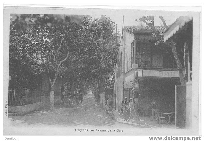 13 //BOUCHES DU RHONE / LUYNES / Avenue De La Gare / ANimée / Tardy édit / - Luynes