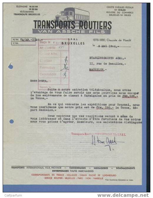 TRANSPORT ROUTIERS  BRUXELLES 1946 (F138) - Sports & Tourisme