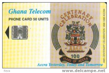 GHANA  50  UNITS  100 YEARS OF  ACCRA   SHIELD  CHIP  GHA-24  EXP 01/98  SPECIAL  PRICE !!! - Ghana