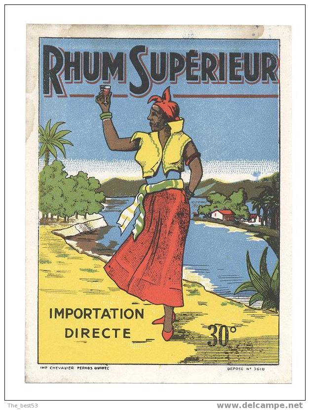 Etiquette De Rhum Supérieur  -  Importation Directe - Rum