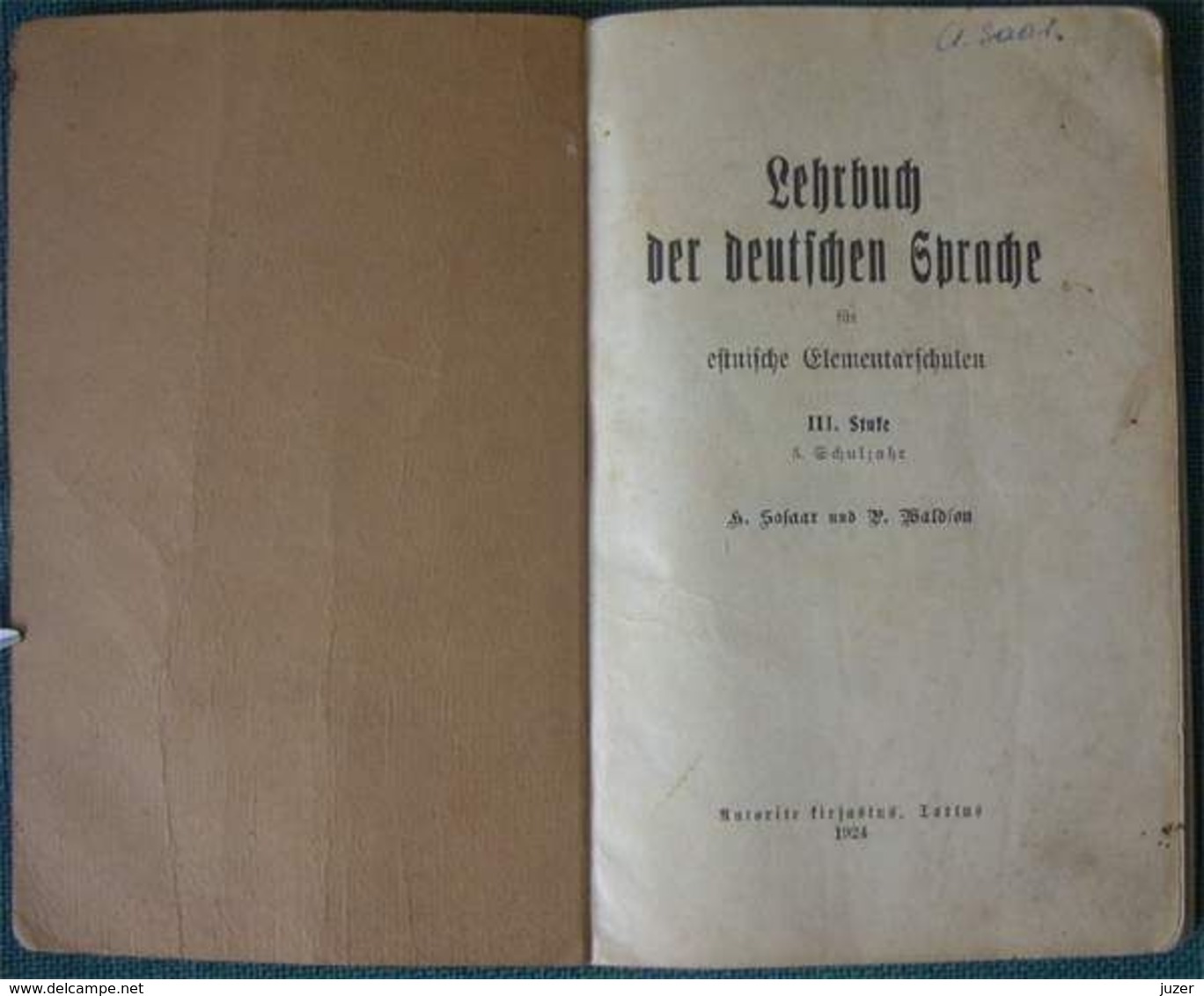 The Primer Of German Language For The Estonian School - Schulbücher