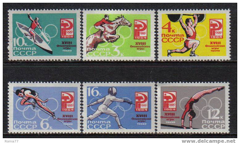 E172 - RUSSIA ,  N. 2843/2848  *** - Ete 1964: Tokyo