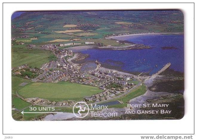 PORT ST. MARY And GANSEY BAY ( Isle Of Man - Old And Rare Issue Magnetic Card - Code 5IOMD ) - Man (Eiland)