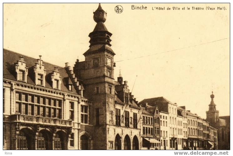 Binche-L'Hôtel De Ville Et Le Théatre - Binche