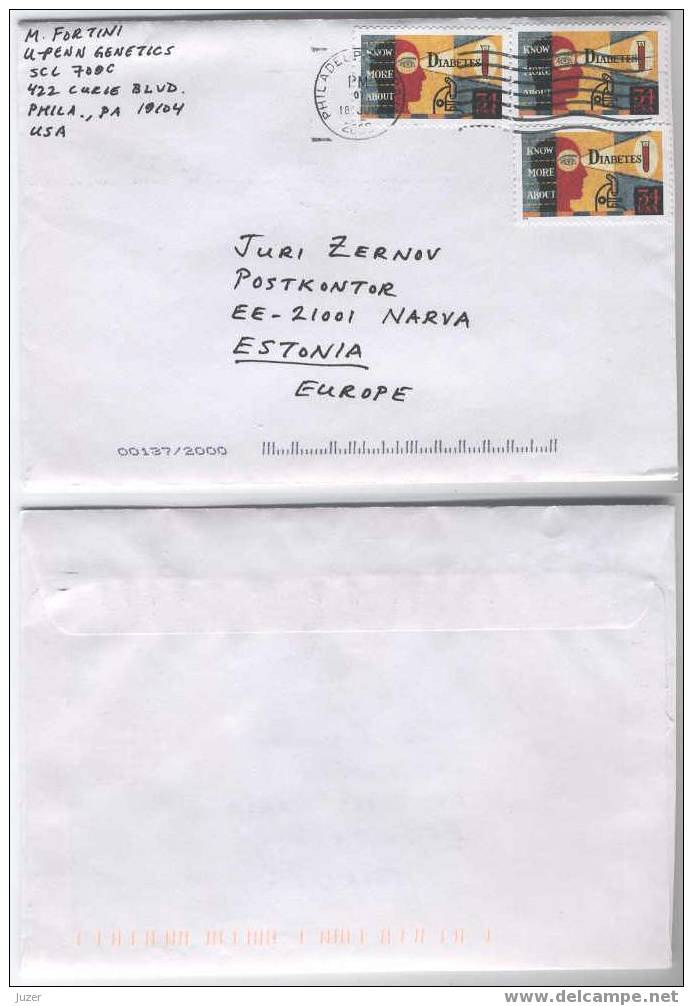 Cover From USA To Estonia (9) - Covers & Documents