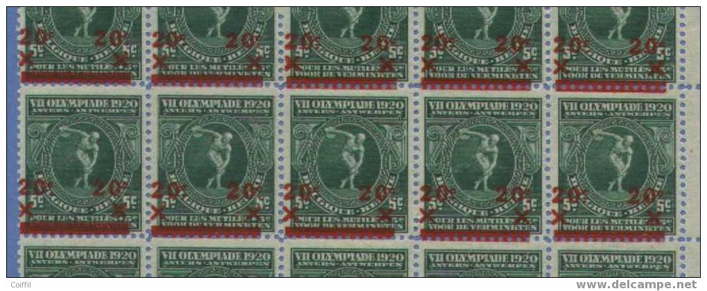 184 ** Blok Van 19 Met Verschoven Opdruk !!!!!!!!!!!!!!!!!!!!!!!!!!!!!!!!!! - Unused Stamps