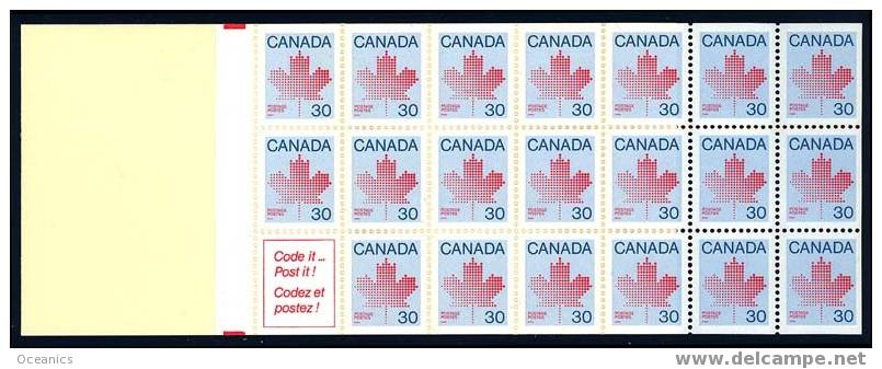 Canada (Scott No. 923a - Maple Leaf) [**] Carnet De 25 / Booklet Of 25 (Perf. 12 X 12 1/2) - Single Stamps