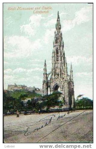 ROYAUME-UNI EDINBURGH "Scott Monument And Castle" (1906) -Valentines Series - Ayrshire