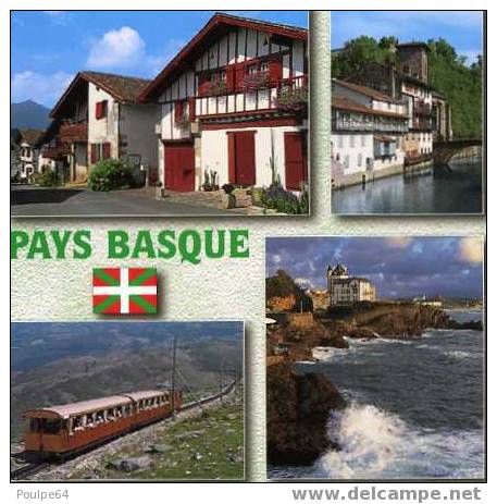 Le Pays Basque - Le Funiculaire Et Vues Diverses + Enveloppe - Kabelbanen