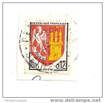 1962-65   N° 1353A  SUR FRAGUEMENT - 1941-66 Coat Of Arms And Heraldry