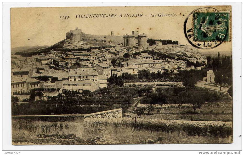 J23 - VILLENEUVE-LES-AVIGNON - Vue Générale (1908) - Villeneuve-lès-Avignon