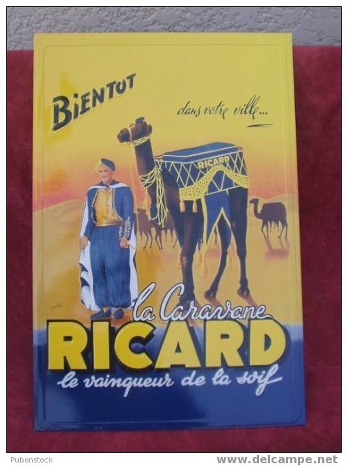 Plaque Métal "RICARD" Bédouin Nouveau Modèle 2006. - Blechschilder (ab 1960)