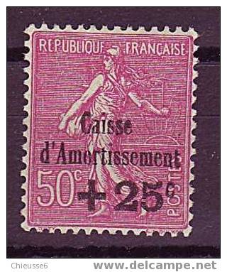 France * N° 254 - + 25c S. 50c  Rose-lilas. - 1927-31 Sinking Fund